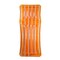 Swim Central 72" Inflatable Orange and White Transparent Cool Stripe Swimming Pool Mattress Float